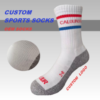 Calcetines Deportivos Multideporte para Hombre, Diseño Personalizado con Logotipo OEM, Transpirables, de Algodón Suave, con Amortiguación Completa, para Gimnasio