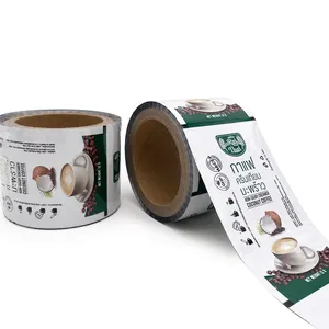 Pemasok kemasan kustom gulungan film Polipropilena untuk kemasan biji kopi kelapa gulungan film aluminium paket kopi instan