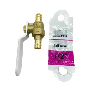 Green Valve High Quality 3/4 inch forged Lead Free Brass pex Ball Valve with Nozzle