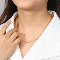 RINNTIN SC70 Collier minimaliste en argent sterling 925 avec chaîne en forme de cœur pour femmes Accessoires de bijouterie fine