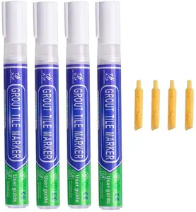 Coulis Stylo Blanc Tuile Peinture Marqueur Imperméable Coulis Colorant et Scellant Stylo