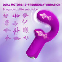 Jouet sexuel pour adultes, poupée sexuelle à double moteur en forme de U, 12 fréquences de vibration puissantes, stimulation clitoridienne et vulvaire, masturbation vaginale