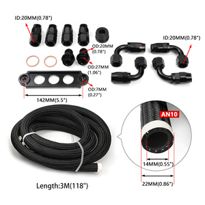 Kit de Respiradero de Aceite de Motor CRASTP AN10 con Manguera 3M de Aleación de Aluminio para Mejora de Tuning de Automóviles - Product Image 3