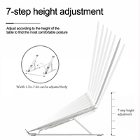 Support Ergonomique pour Ordinateur Portable en Alliage d'Aluminium, Réglable en Hauteur, Soulage les Douleurs Cervicales, Support Pliable, Fournisseur d'Usine Chinoise