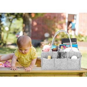 <span class=keywords><strong>Caddy</strong></span> de couche-culotte de bébé de feutre de Offre Spéciale avec le sac pliable d'organisateur de stockage de poignée pour la maison - Product Image 5