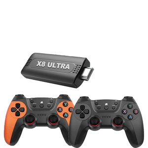 Console de <span class=keywords><strong>jeu</strong></span> TV X8 Ultra 4K Ultra HD avec carte TF de 64 Go, manette sans fil et prise en charge multijoueur - Product Image 1
