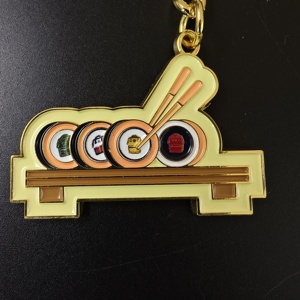 พวงกุญแจ<span class=keywords><strong>ซูชิ</strong></span>น่ารัก, พวงกุญแจ<span class=keywords><strong>ซูชิ</strong></span>เคลือบอ่อนแบบกำหนดเอง, ของขวัญน่ารักสำหรับคนรักอาหาร - Product Image 2