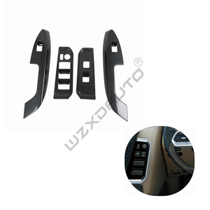 Cache-interrupteur de lève-vitre WZXD motif fibre de carbone, amélioration intérieure, accessoires auto pour Land Cruiser LC300 2022 2023 - Product Image 1