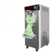 Machine à glace italienne professionnelle 48L/H à 5 programmes, congélateur discontinu automatique pour crème glacée et açaï