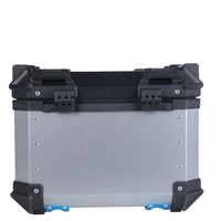 En stock, boîte à bagages pour moto en acier inoxydable de forme plate, longue durée de vie, pour scooter