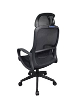 Chaise de bureau ergonomique pivotante moderne à dossier haut, réglable, en maille, de luxe, avec appui-tête pour le bureau