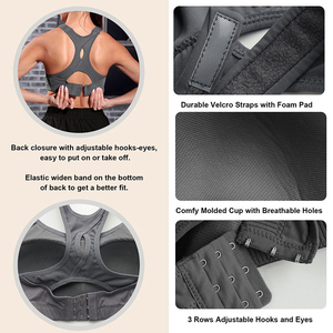 Soutien-gorge de sport compressif |   Soutien et confort complets |   Idéal pour la course à pied, le yoga et les séances de sport en salle de gym |   Personnalisation de la marque disponible - Product Image 5