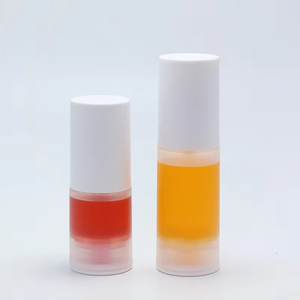 Flacons de soin de la peau à pompe sans air de 15 ml à 100 ml, flacons pulvérisateurs pour bouteilles en plastique transparent, givré, mat avec couvercle mat - Product Image 2