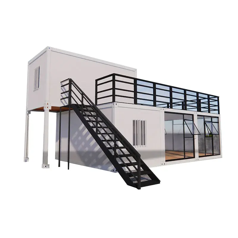 Thailand 4-Schlafzimmer-Frosthaus hurrikansicheres Containerhaus mit Sandwichplatte elegantes Bungalow-Design