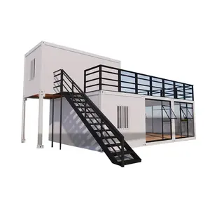 Thailand 4 Bedroom Prefabricated House Hurricane-Resistant Container House with Sandwich Panel Elegant Bungalow Design