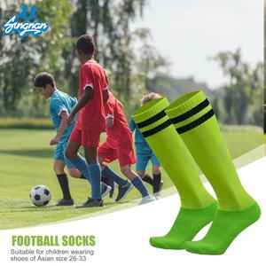 <span class=keywords><strong>Chaussettes</strong></span> de sport antibactériennes pour football, longues, en coton et élasthanne, pour enfants, leggings, football, baseball - Product Image 2