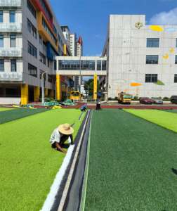 QINGZHOU L004-L4 50mm terrain de Football extérieur synthétique fausse <span class=keywords><strong>herbe</strong></span> <span class=keywords><strong>pour</strong></span> terrain de Football gazon artificiel de haute qualité - Product Image 1