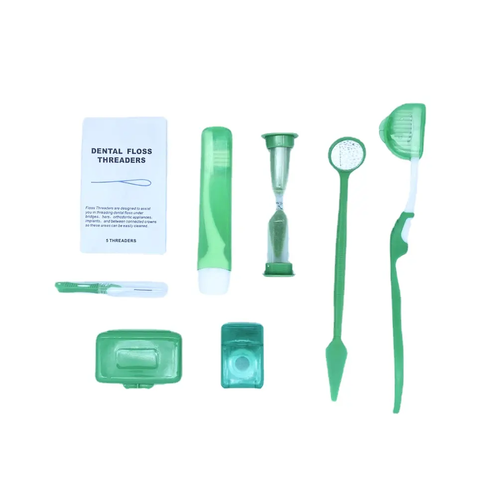 Denti dentali cura orale set ortodontico kit di sutura per spazzolino a setole morbide a 5 colori da 8 pezzi