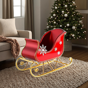 2026 Superbe Panier de Noël antique avec lumières LED, écologique, décoration de table pour <span class=keywords><strong>la</strong></span> maison avec Père Noël, pour le rangement de Noël - Product Image 2