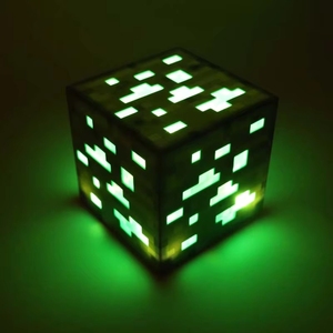 โคมไฟตั้งโต๊ะ LED รูปหินบราวน์สโตน Mine De Craft แบบมินิ ใช้พลังงาน USB ชาร์จได้ เสียบปลั๊กได้ เหมาะสำหรับห้องนอนเด็ก - Product Image 3