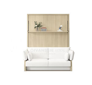 Set Divano e Letto a Scomparsa Verticale Multifunzionale in Stile Nordico su Misura, Opzione di Arredamento Moderno per la Casa e la Camera da Letto - Product Image 1