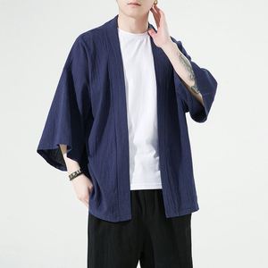 Chemises Kimono Japonaises HANO pour Hommes, Décontractées, Ouvertes, Légères, Yukata, Mode, Cardigan Noir, Manches 3/4, Vêtement d'Extérieur, Vacances d'Été - Product Image 5