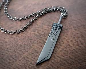 Collana con Ciondolo Spada Buster di Cloud da Final Fantasy VII Remake in Argento Sterling 925 - Product Image 5