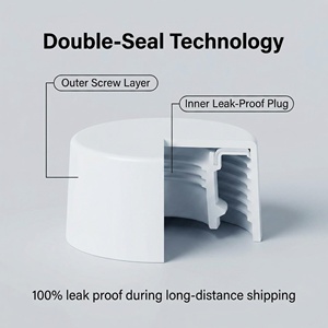 Tapa de rosca de plástico blanca al por mayor de 19 mm y 22 mm con <span class=keywords><strong>cierre</strong></span> acanalado y revestimiento sellador para tubos cosméticos y ungüentos farmacéuticos - Product Image 3