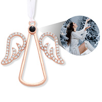 Nouvelle Décoration de Noël Pendentif Ailes d'Ange Projection Photo Personnalisable Cadeau Très Vendu