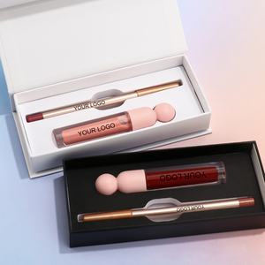 2 in 1 Lipliner dan Gloss Set Private Label Makeup Matte Lip Liner Tahan Lama Glossy Lip Gloss Grosir Kit Lipstik Cair - Product Image 3