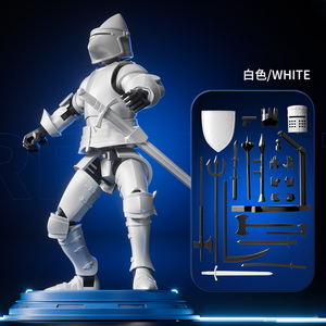 Figurines d'action 3D personnalisées, poupées en plastique, jouet DIY, figurine d'action de guerrier médiéval, figurine de chevalier à collectionner, jouet figurine d'action avec armure - Product Image 5