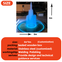Fuente de agua musical programable personalizada con control multimedia para espectáculos de luces, ideal para jardines exteriores, plazas, vistas nocturnas y piscinas de piedra.