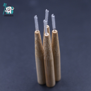 Interdental <b>Brushes</b> Natural Wood Handle Nylon Bristles Eco Friendly For Adults - Product Image 2