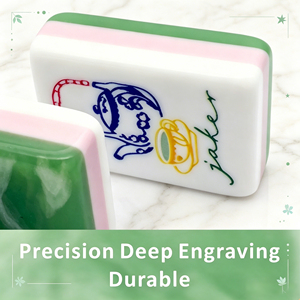 Wholesale American Acrylic <b>Mahjong</b> Tile <b>Set</b> Luxury 4-Layer Tortoise White Lotus Artwork <b>Mahjong</b> Tiles Custom - Product Image 6