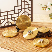 Vente en gros usine : Disque de Feng Shui gravé en laiton émaillé dur, rotatif, avec motif Bagua multi-cercles, ornement de doigt et de sac