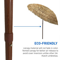 Hot Creative personnalisé 8Ft chaume Tiki parasol de plage en plein air Portable paille raphia Hawaii parapluie