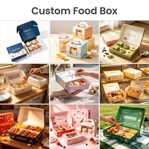 Boîtes à gâteaux personnalisées en papier blanc de qualité alimentaire avec fenêtre, boîte à gâteaux à thème personnalisée <span class=keywords><strong>pour</strong></span> boulangerie, fête, mariage, <span class=keywords><strong>anniversaire</strong></span> - Product Image 4