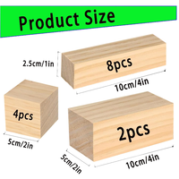 Blocs de bois de Paulownia HJG - Style moderne conçu pour les amateurs d'artisanat, directement de l'usine, adaptés aux écoles