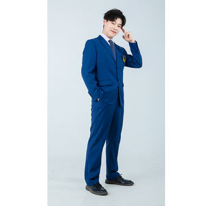 男の子と女の子のための卸売卒業ブレザーコートメーカーユニセックスOEMコットン生地高校制服 - Product Image 6