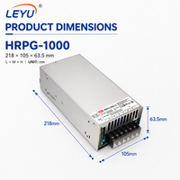 Alimentation à découpage HRPG-1000 1000W 24V 42A à sortie unique avec fonction PFC, alimentation parallèle haute efficacité 94% SMPS