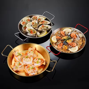 Sartén de Acero Inoxidable para Mariscos, con Doble Asa, Capacidad de 1-2L, Apta para Gas e Inducción, Sin Tapa - Product Image 2