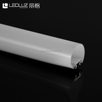 Profilé en aluminium LED rond de 40 mm, bande LED COB avec diffuseur pour éclairage suspendu intérieur commercial