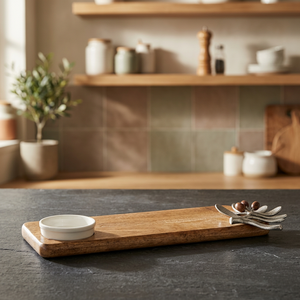 Bandeja de Madera Ecológica Hecha a Mano para Decoración de Bodas, con Asas de Lujo, Apta para Lavavajillas y Microondas, Acabado Pulido - Product Image 1