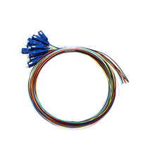 Cordon de brassage à fibres optiques LSZH à faible teneur en PC UPC APC, 12 cœurs, SC FC LC ST SM MM, avec pigtail