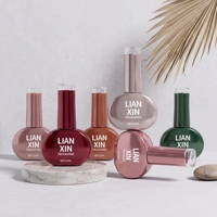 Vente en gros de flacons de vernis à ongles en verre vides personnalisés de 11 ml, flacon rond pour vernis gel UV avec pinceau