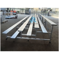 4 rangées de gradins portables en aluminium de qualité pour stades et terrains de sport en promotion