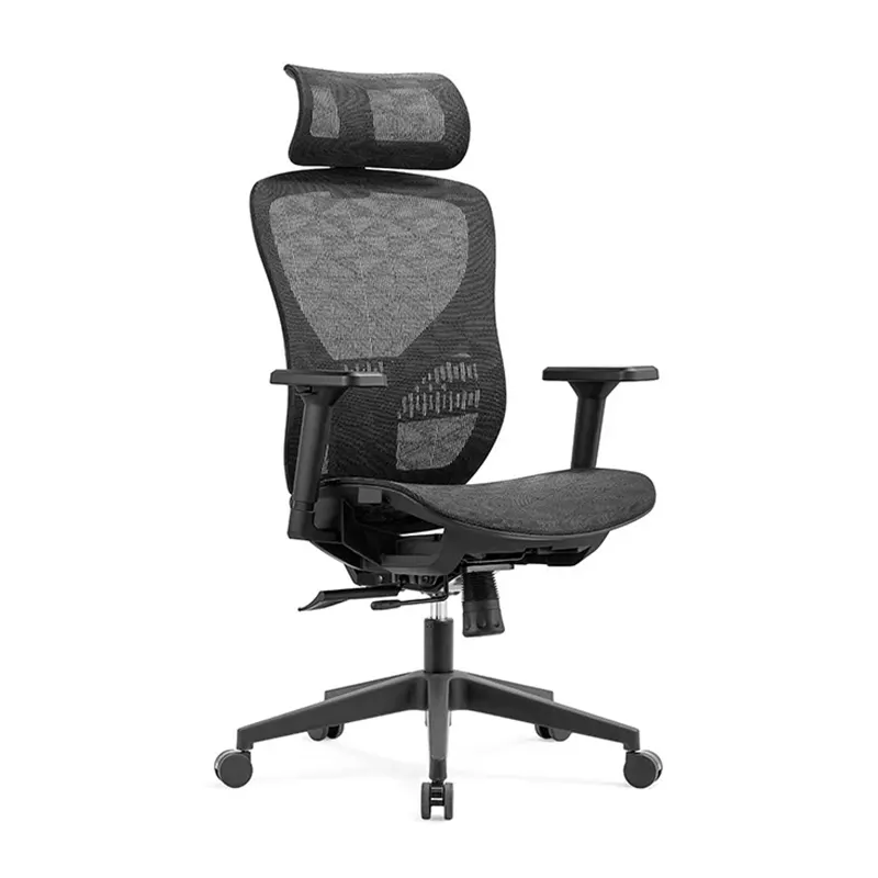 Aangepaste Kleur Ademende Mesh Lounge Draaistoel Verstelbare Comfortabele Ergonomische Staffstoel Met Lendensteun