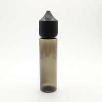 Flacon vide en plastique PET transparent brun de 60 ml avec bouchon sécurité enfant, flacon compte-gouttes personnalisable pour huile florale, MOQ 100 pièces