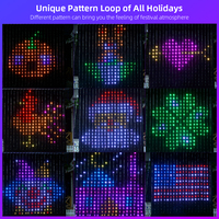 400LED de Noël Smart RGB Pixel Adressable Rideau Lumières App Programmable LED Fée DIY Rideau Lumières