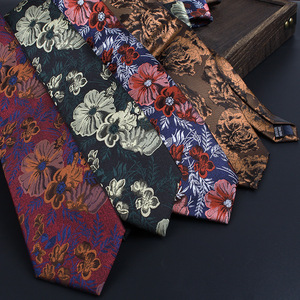 Accesorio profesional Nuevo estilo Diseño 8cm Ancho Flor <span class=keywords><strong>grande</strong></span> Tejido Jacquard Corbatas <span class=keywords><strong>de</strong></span> seda Hombres - Product Image 3